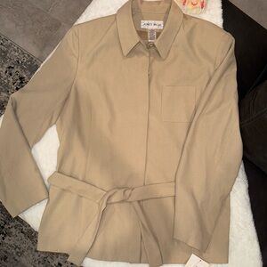 NWT Jones Wear Beige Trench Coat Retail Price 119$ Size 16